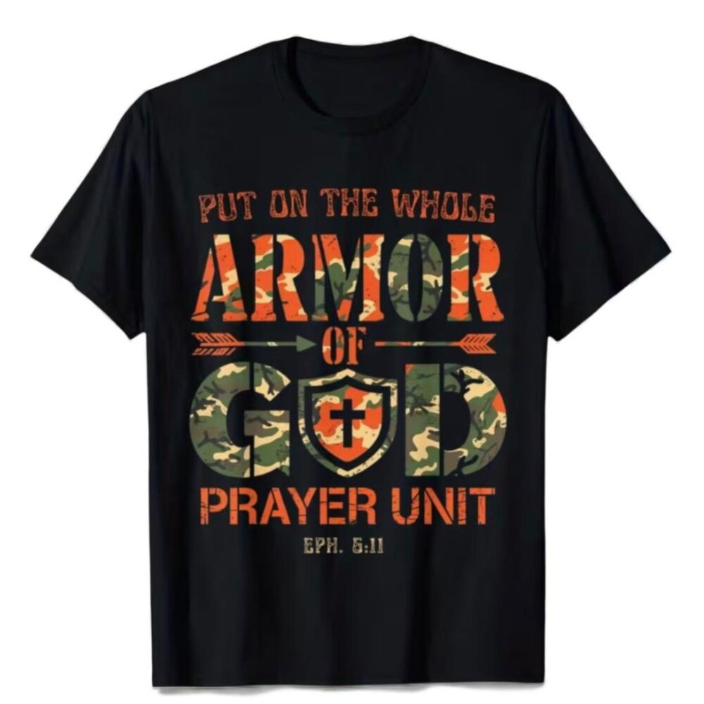NEW - ARMOR OF GOD BUNDLE BLACK TSHIRT,KEYCHAIN & BRACELET UNISEX - SZ LARGE - Picture 6 of 11